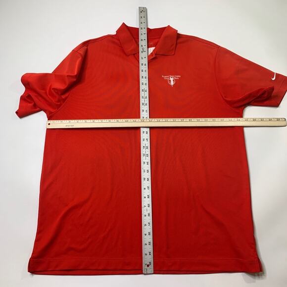 Nike Polo Shirt Mens XL Red Dri Fit Robert Trent Jones Golf Trail Course - Picture 7 of 13